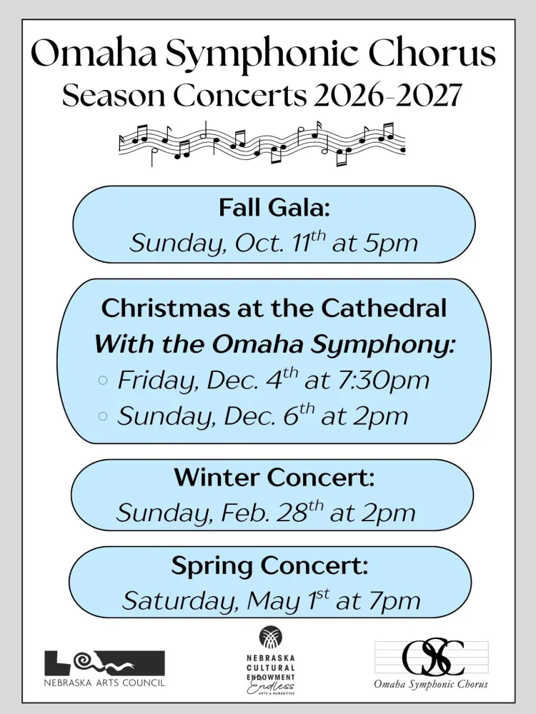 Omaha Symphonic Chorus Fall Gala — Venue to be announced